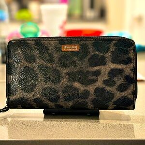 Kate Spade Animal Print Zip Around Wallet